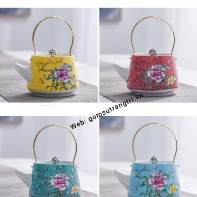 Bộ Ấm Hoa Mẫu Đơn 6 mầu